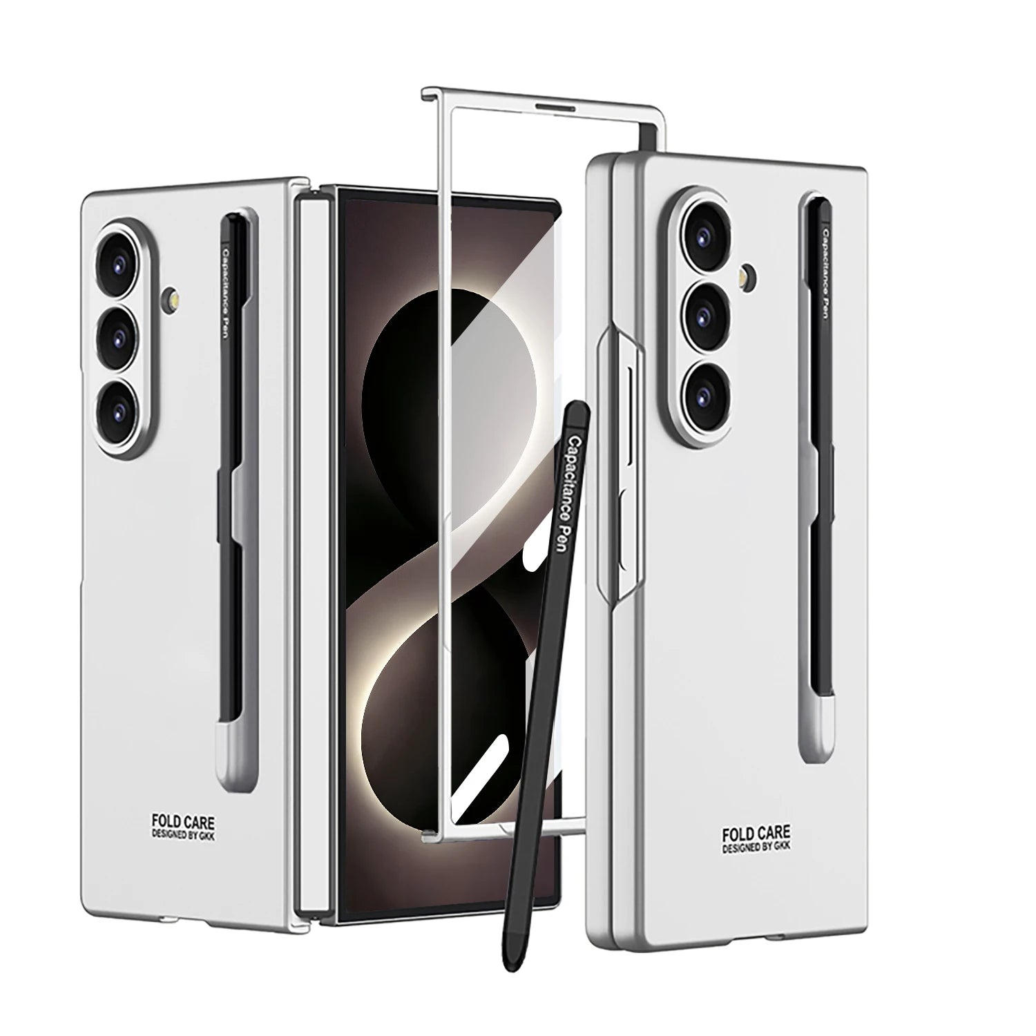 Built-in Screen Protect Slim Case For Samsung Galaxy Z Fold 8Ultra With S Pen Axis Slot Ultra Thin PC Hard Cover Z Fold8Ultra