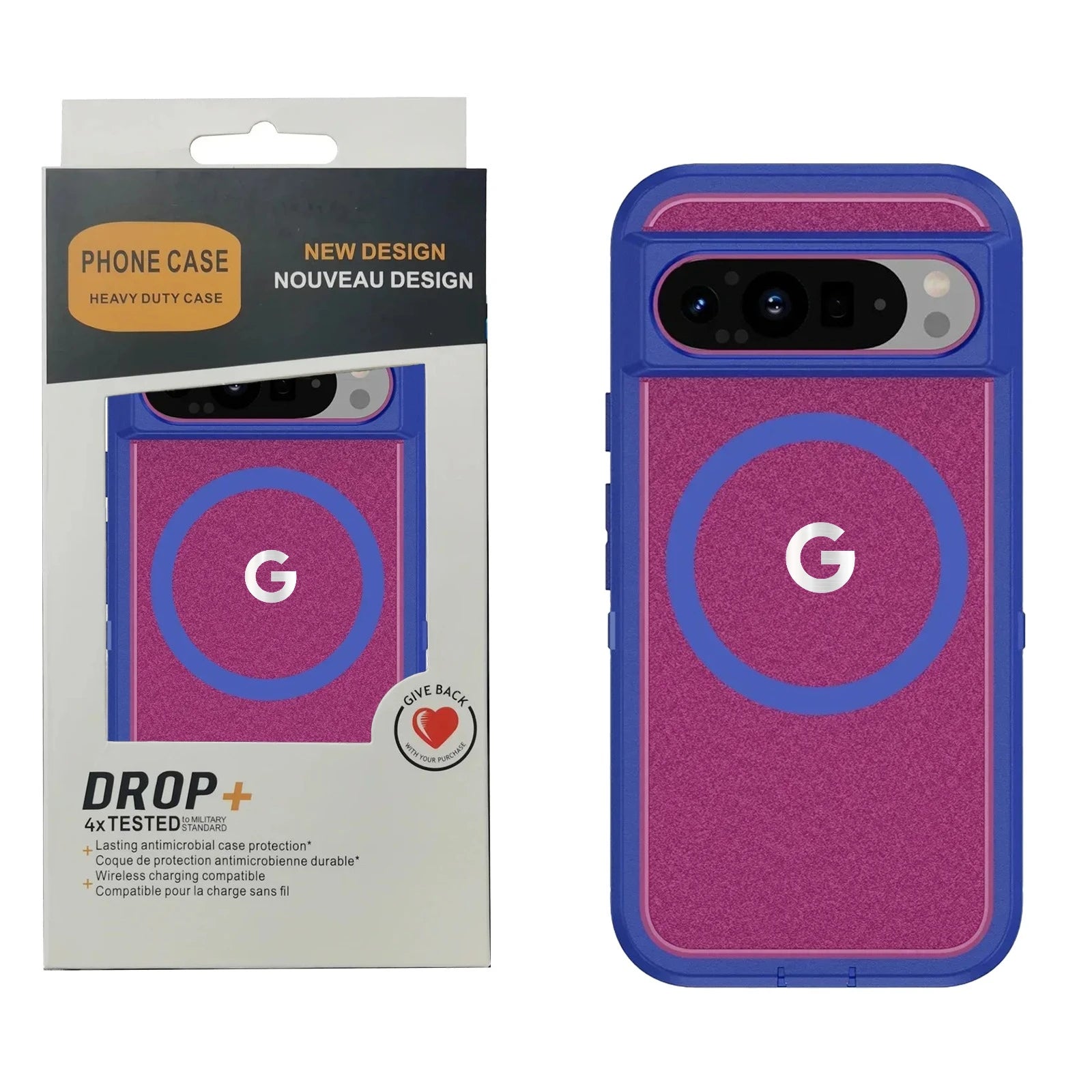 Heavy Armor Magnetic Wireless Charging Rugged Case For Google Pixel 10 9 Pro XL 8 A Pro PC+TPU Enhanced Shockproof Buffer Cover