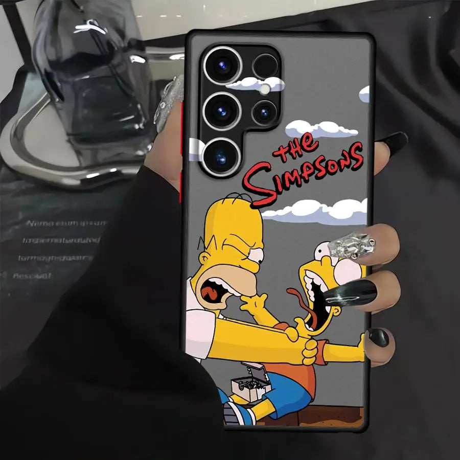 The Simpsons Cartoon Case for Samsung Galaxy S24 Plus Note 20 Ultra 10+ S26 S22 S25 Ultra S20 FE S23 FE S21 Funda Back Phone