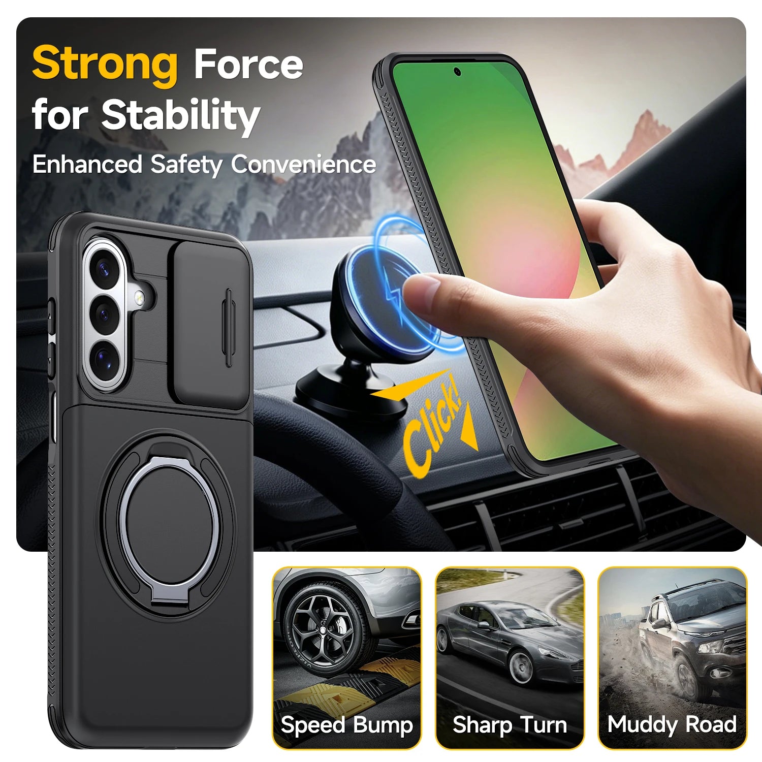 Case for Samsung Galaxy A56 5G A16 A26 A36 A 56 16 Anti-knock Card Slot Holder Armor Protection Cover