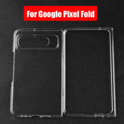 For Google Pixel Fold Transparent Plastic PC Hard Shell Shockproof Full Protective Back Cover On Google Pixel Fold