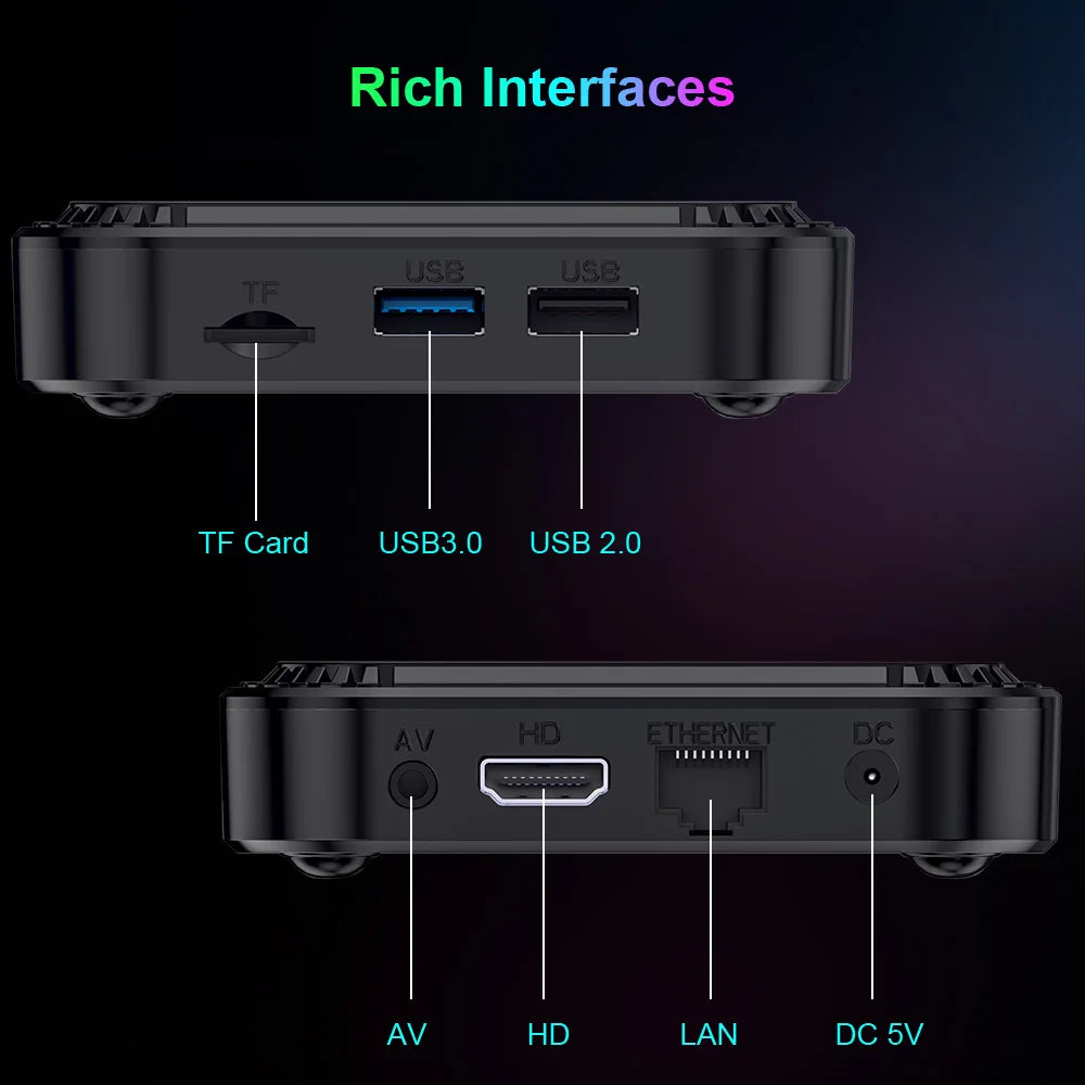Android 13.0 RK3528 Quad Core 8K HDR 100M LAN Dual Wifi 2.4G 5G BT4.0 Game Stick Media Player Smart TV Box HK1 RBOX K8S