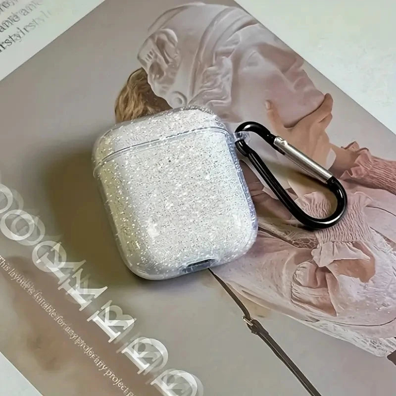 Glitter Transparent Case For AirPods 4/3 TPU Silicone Wireless Earphone Protective CaseFor Airpods pro2/pro Protective Cover