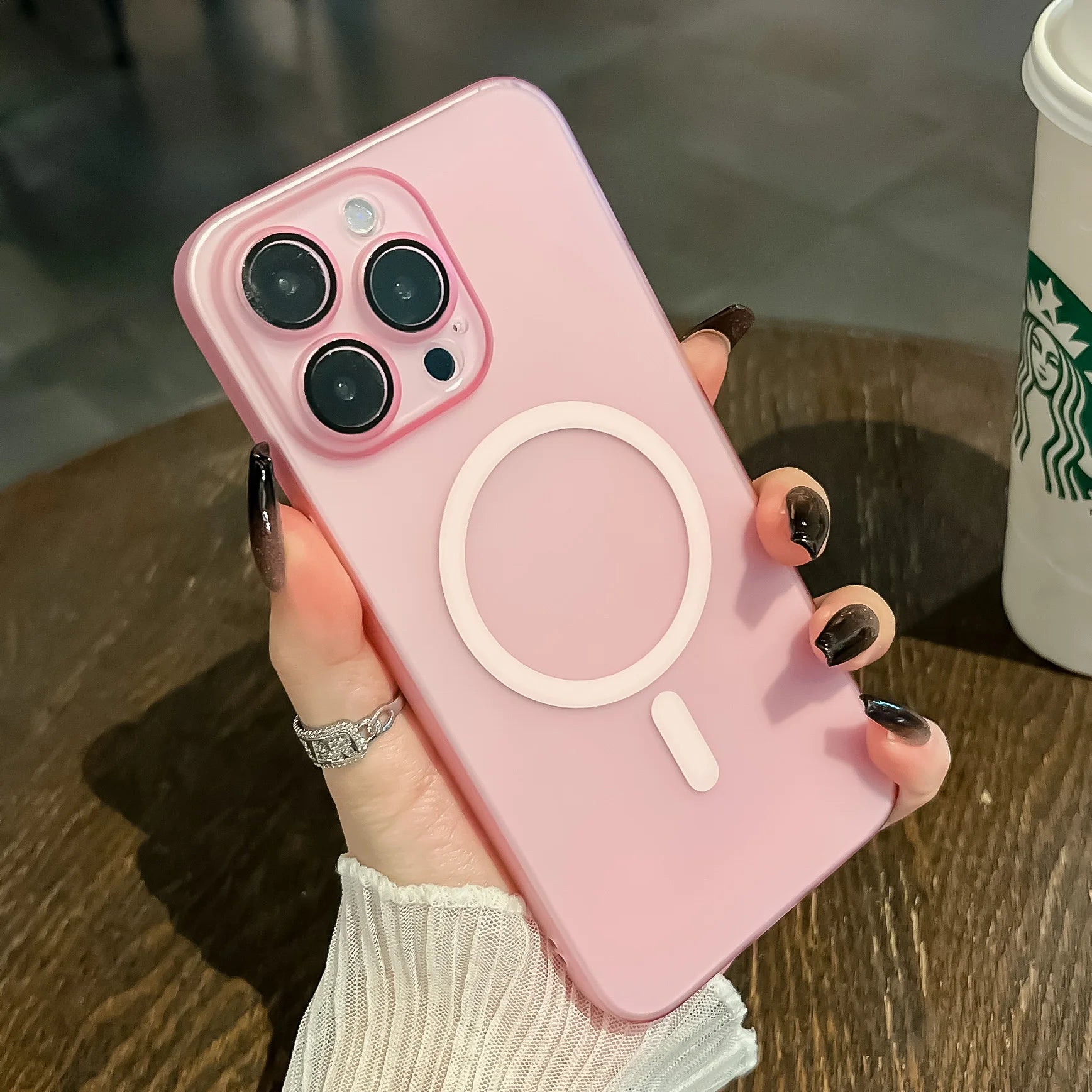 Matte Translucent Skin Touch Ultra Thin Slim PC Case for iPhone 11 12 13 14 15 Pro Max Wireless Charging Magsafe Lens Film Cover