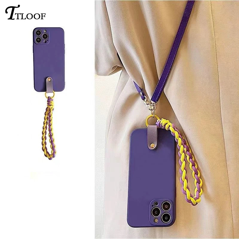 Retro Leather Crossbody Necklace Strap Lanyard Phone Case For Samsung Galaxy S26 S25 S24 S23 S22 S20 S21 FE Ultra Cover