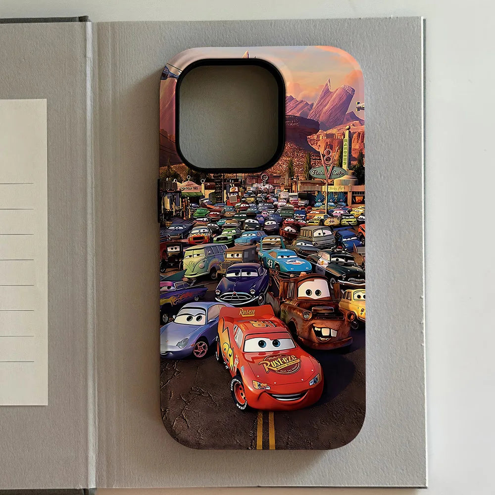 Cars Lightning McQueen 95 Phone Case for Samsung Galaxy S20 S23 S24 S25 FE Plus Ultra 4G 5G Luxury Double-layer Back Cover
