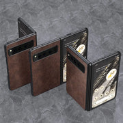 PU Leather Case for Google Pixel Fold 5G Simply Business Style Hard PC with PU 2in1 Material