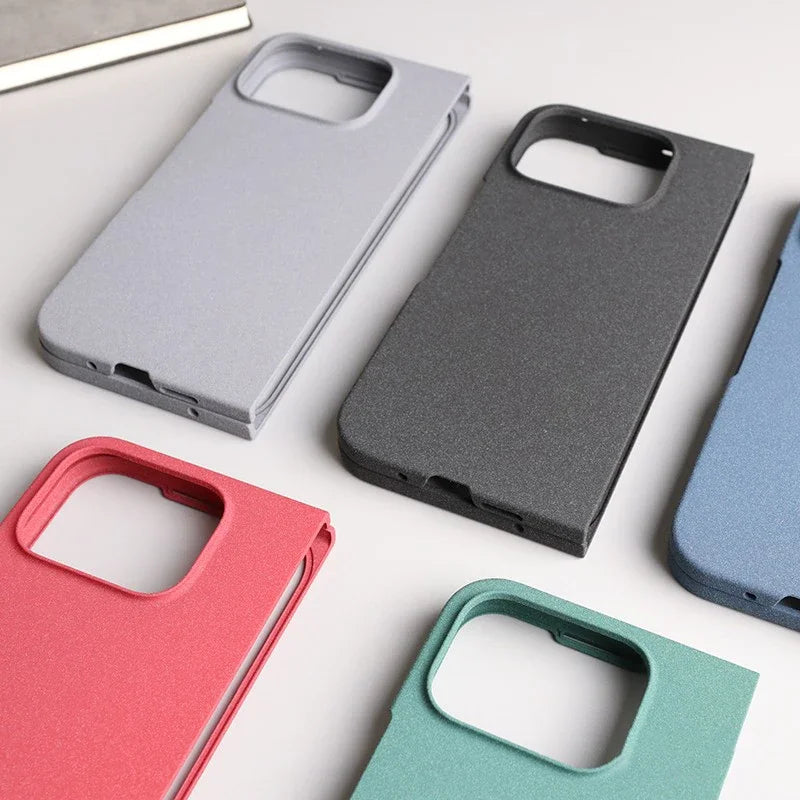 Sandstone Matte Hard PC Flip Phone Case for Google Pixel 9 Pro Fold Ultra Thin Anti-fall Full Protect Bumper for Pixel Fold 2