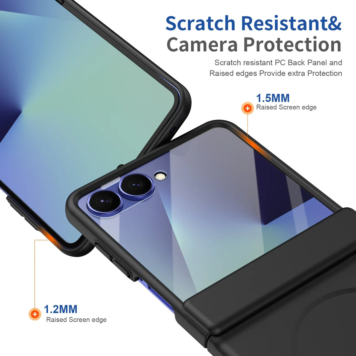 Hinge Protective Magnetic for Samsung Z Flip 8 7 FE 6 5 4 3 with Tempered Protective Film Phone Case for Samsung Galaxy Z Flip 8