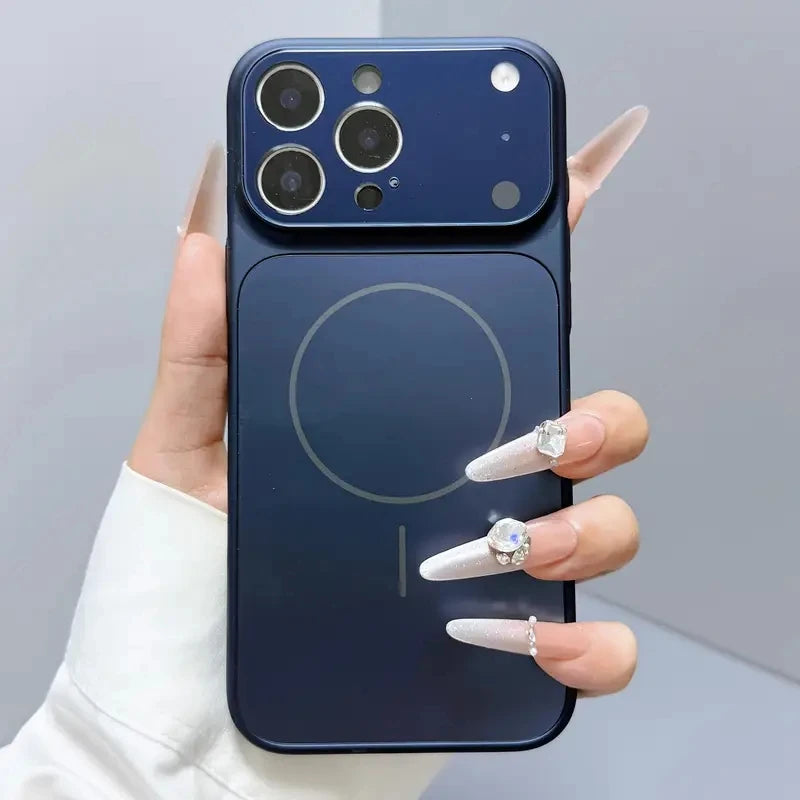 Original Nano Frosted Glass For Magsafe Wireless Charging Phone Case For iPhone 17 16 15 14 13 12 11 Pro Max Air Magnetic Cover