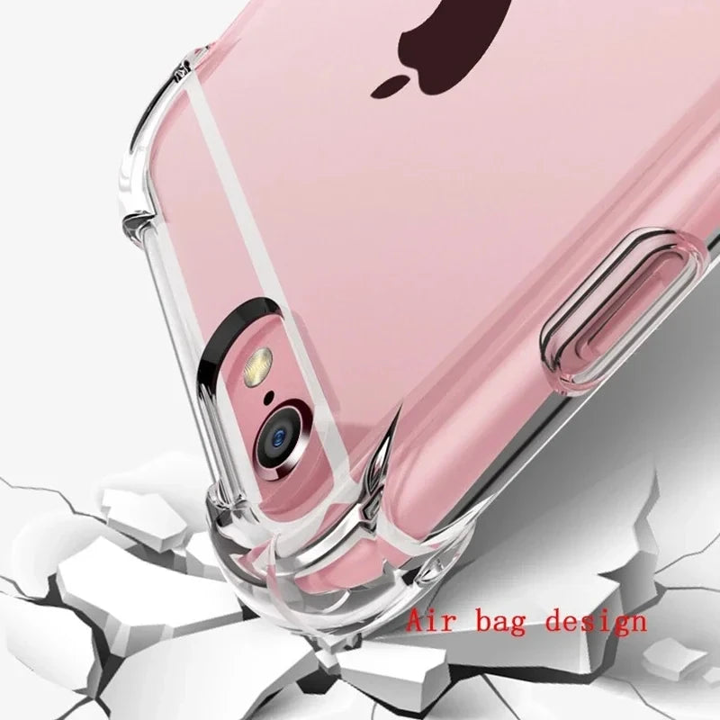 New Shockproof Transparent Soft TPU Case for iPhone 16E SE 2022 SE 2020 2016 7 8 6 5 5S  SE SE2 SE3 Back Cover Case