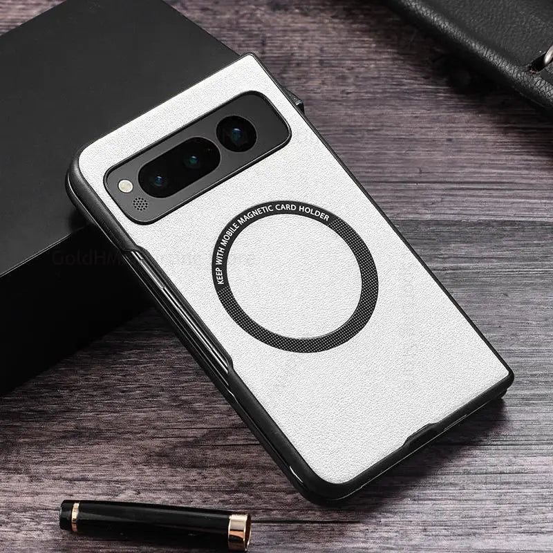 Capa For Google Pixel Fold For Magsafe Magsafing Leather Case For Pixel 8 Pro 7A 6A 5 7 6 8 Pro Flip Cover For Pixel Fold G9FPL