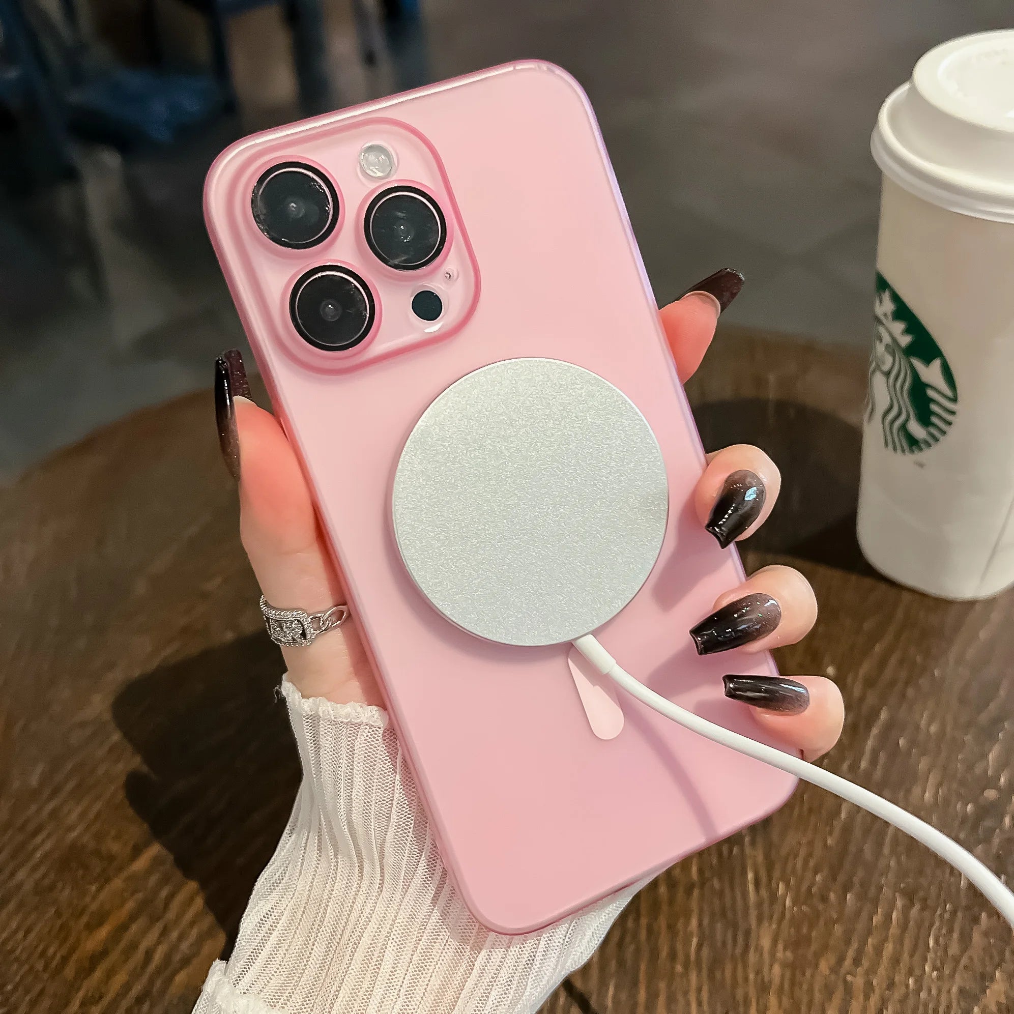 Matte Translucent Skin Touch Ultra Thin Slim PC Case for iPhone 11 12 13 14 15 Pro Max Wireless Charging Magsafe Lens Film Cover