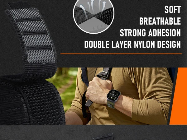 For Apple Watch Bands ultra 3 2 49mm 46mm 45mm 44mm 42mm 40mm Bracelet Correa iwatch Series 11 10 9 7 6 8 SE Nylon Loop Straps