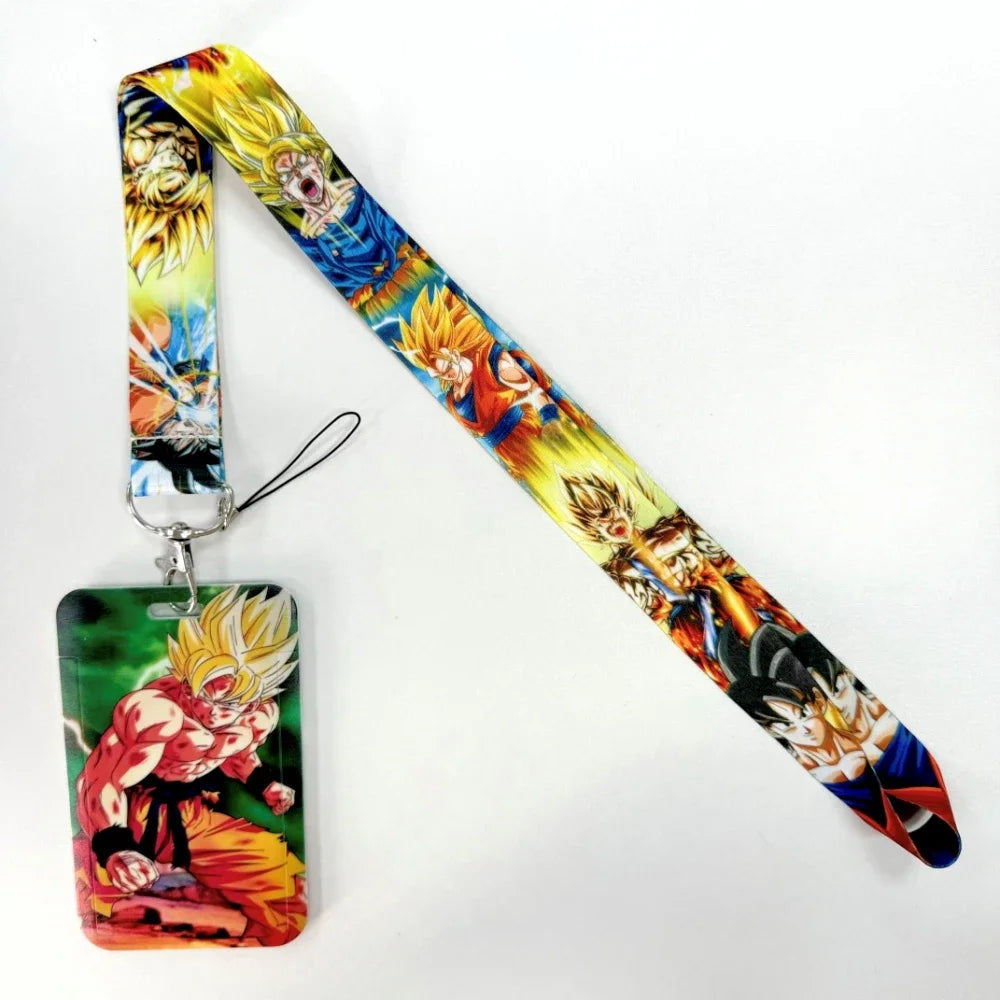 Lanyards Keychain Animated Cartoon Badge Holder ID Credit Card Pass Hang Rope Lanyard For Keys Anime Accessories Gifts