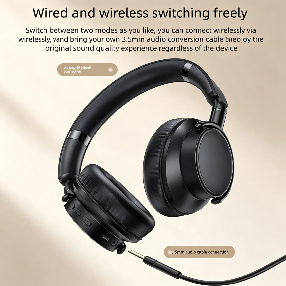 Choice BT08 HiFi Bluetooth Headphones 45dB ANC Wireless Earphone 95% Noise Reduction Immersive Over Ear Headset 10H Playtime