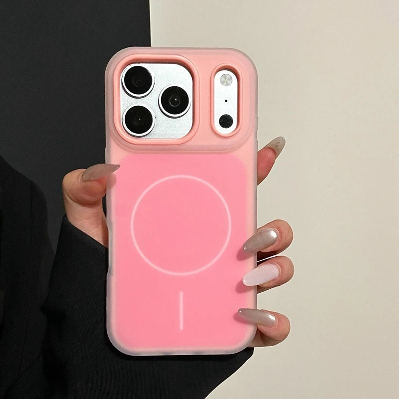 Luxury Magnetic Candy Jelly Color Phone Case For iPhone 11 12 13 14 15 16 17 Pro Max Plus Magsafe Bumper Matte Back Cases Cover