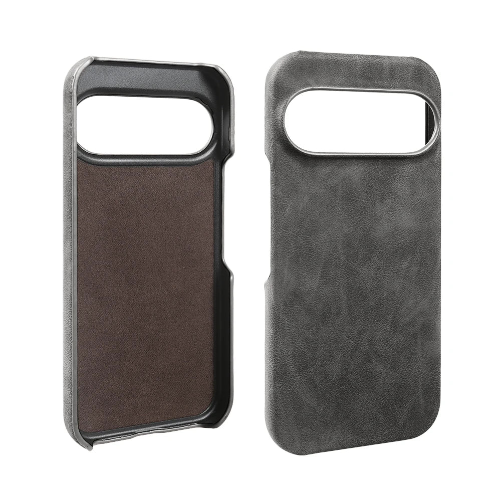Skin Leather Phone Case For Google Pixel 10A 10 9 Pro XL 9A 8 8A 7 7A 6 6A 5 5A Hard PC Back Cover Cases Shockproof Fundas Coque