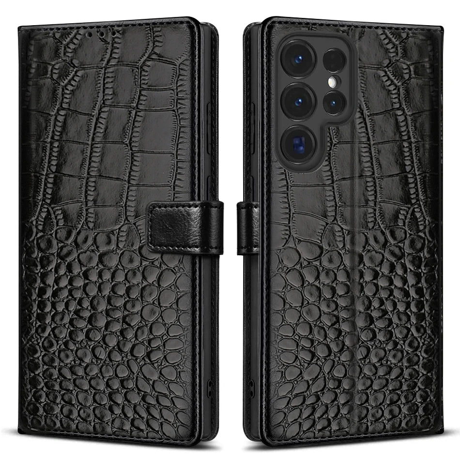 Flip leather wallet case for Samsung Galaxy S26 Ultra S26+ S26Ultra S25 S24 S24FE 5G S23 FE S22 Plus S23Ultra S24Ultra S25Ultra