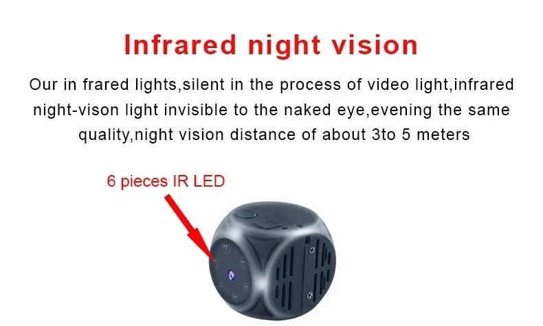 1080P HD Portable Micro Camera Infrared Night Vision Motion Detection Mini Camcorder DV Video Recorder Secret Security Cam Espia