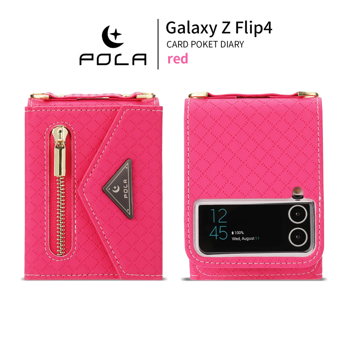 Zipper Leather Case For Samsung Galaxy Z Flip 8 7 FE 6 5 4 3 Flip8 Card Holder Wrist Strap Handbag Magnetic Folio Wallet Cover