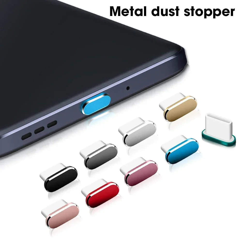 Cell Phone Charging Port Dust Plug with Cleaning Brush for IPhone 17 16 14 13 Pro Max Plus Samsung Xiaomi IOS Type C Cleaner Set