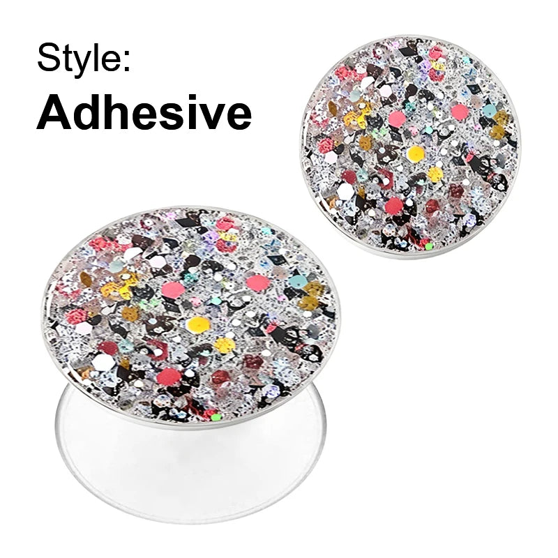 Glitter Phone Grip Socket Foldable Phone Holder Ring Holder With Adhesive for Iphone 17 16 15 14 13 Samsung Grip Tok Bracket