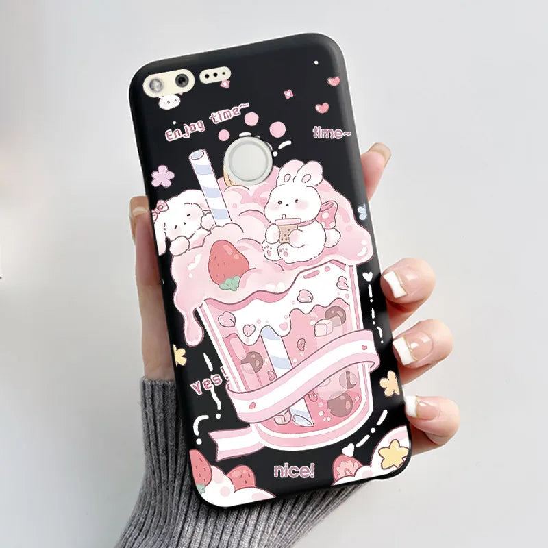 For Google Pixel 1 Soft Silicone Black Case For Google Pixel 1XL Elegant Style New Design Pattern Snow Mountain Casing