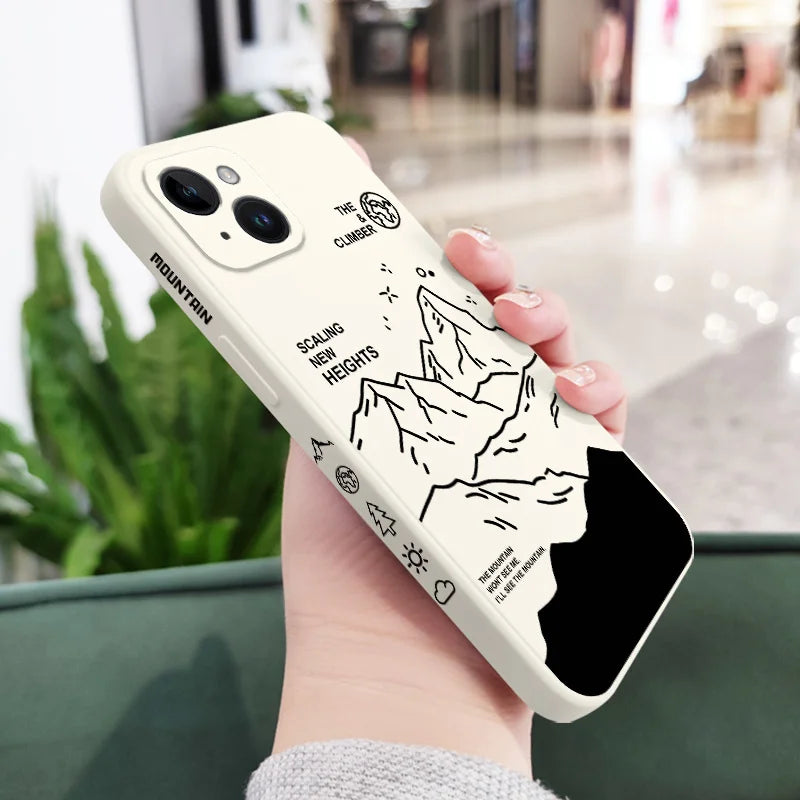 Climb Mountains Phone Case For iPhone  17 Air 16E 16 15 14 13 12 11 X XR XS   Plus Pro Max Mini Silicone Cover
