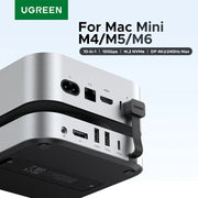 UGREEN Mac Mini Docking Station USB HUB Type-C to DP 4K240Hz M.2 NVMe SSD Slot 10Gbps SD&TF 3.5MM for Mac Mini M4/M5Pro/M6Stand