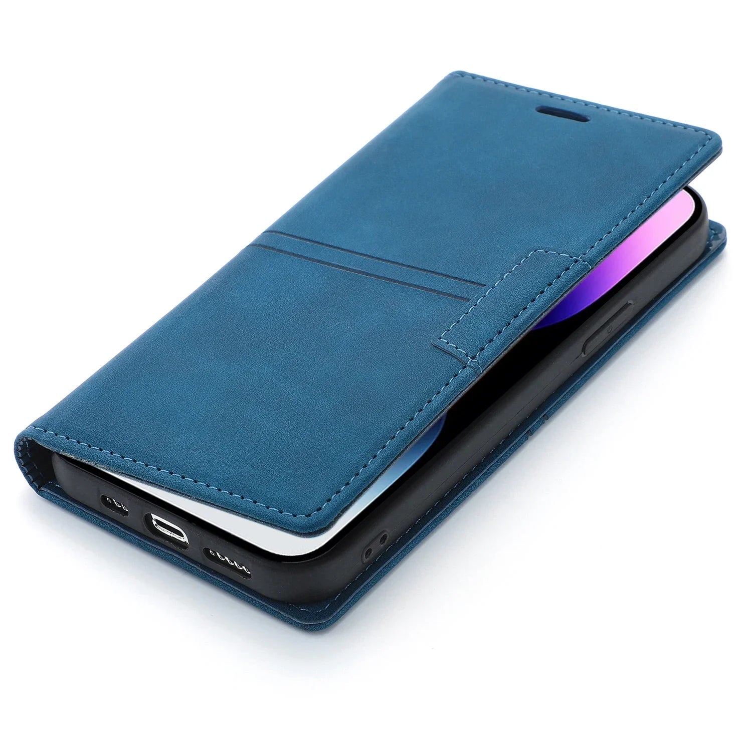 Leather Flip Wallet Case for for iPhone 17 16 15 14 Pro Max 13 11 12 XS Max XR 16E 8 7 Plus SE Magnetic Cards Holder Phone Cover
