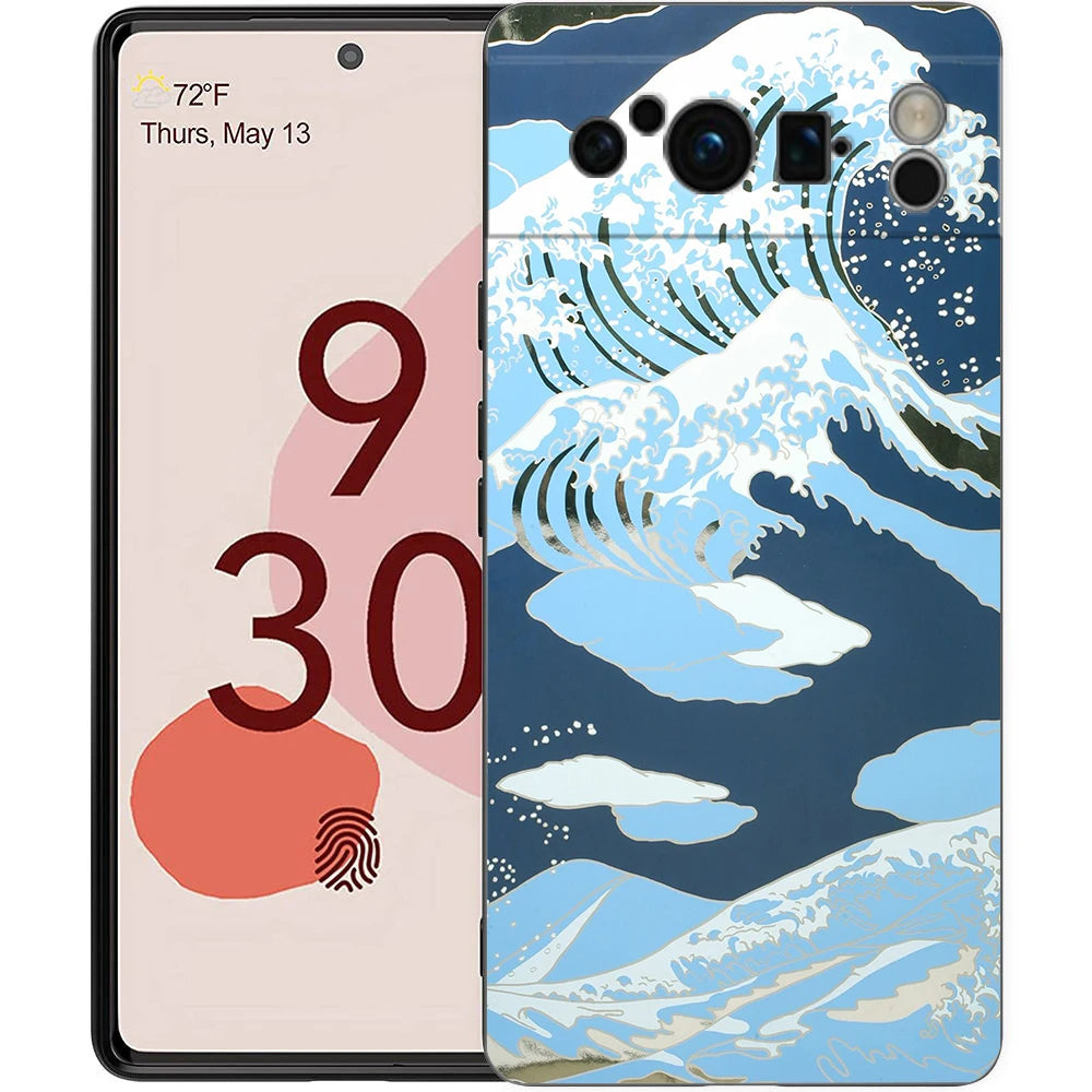 For Google Pixel 10 Pro Phone Case Pixel 9 Pro XL TPU Case Pixel 8 Pro 9A 8A 7A 7 6A 6 Pro Cover Japan Osaka Kanagawa Label