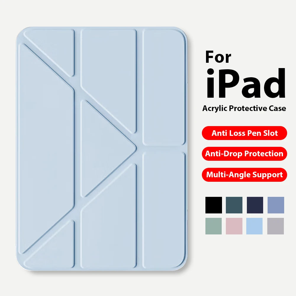 For iPad A16 Case Pro 11th M5 M4 12.9 10 9 9th 10th Generation For Ipad Air 13 11 M3 M2 5 4 Mini 7 6 2025 10.9 Protective Cover