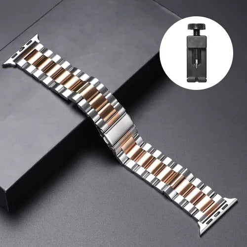 Metal Strap For Apple Watch Ultra 2 49mm 45mm 41mm 44mm 40mm Stainless Steel Wristband For iWatch Series 9 8 7 6 5 4 3 SE Band