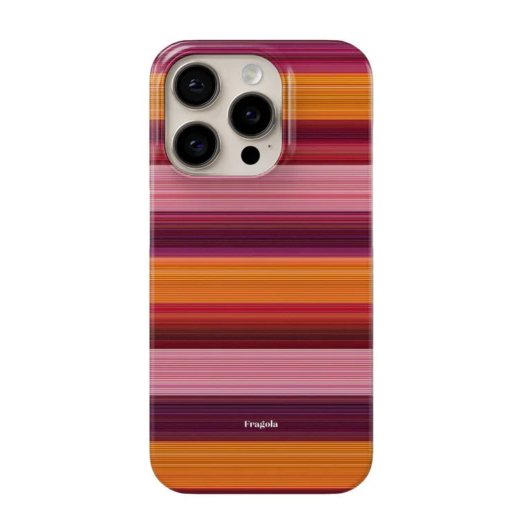 Fragola New Coloful Stripes Phone Case for iPhone 17 16 15 14 13 12 11 Air Pro Max X XS XR XSMax 7 8 Plus Glossy Film Hard PC