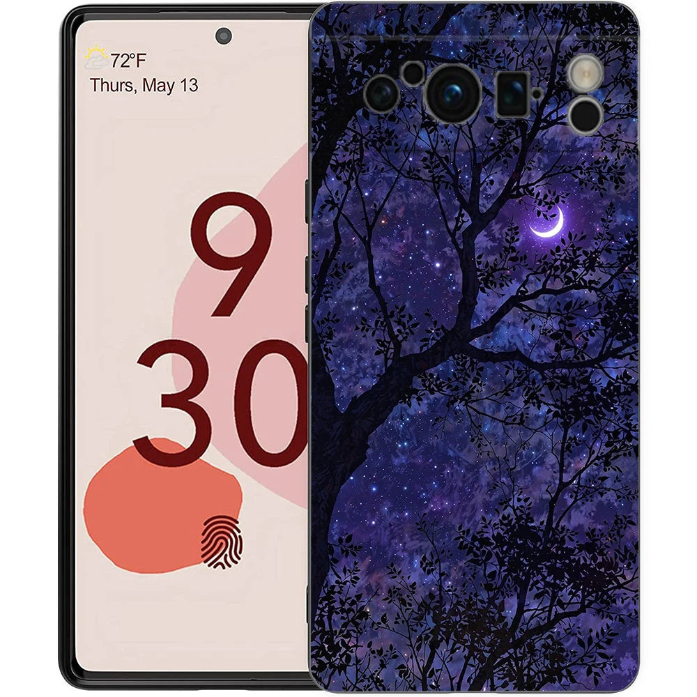 fashion art sunset glow painting Phone Case For Google Pixel 9 8 9A 8A 7 7A 6 Pro XL 6A 5G Black Soft Back Luxury TPU Cover