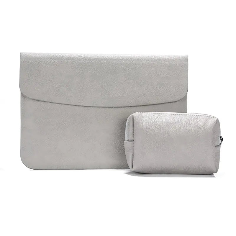 Computer Sleeve Case for ( MacBook Mac Book iPad ) Air M1 M2 13 14 15 6 16 Pro 12 9 11 Inch Cover Bag Pouch Briefcase Leather