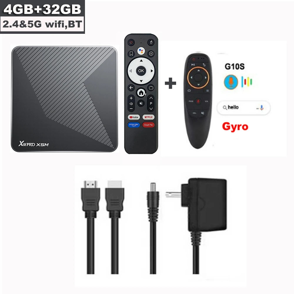 X88 PRO X5M Android 14 TV Box HD 8k 2.4G 5G Wifi6 BT5.0 1000M Lan 3D Amlogic S905X5M & S905A