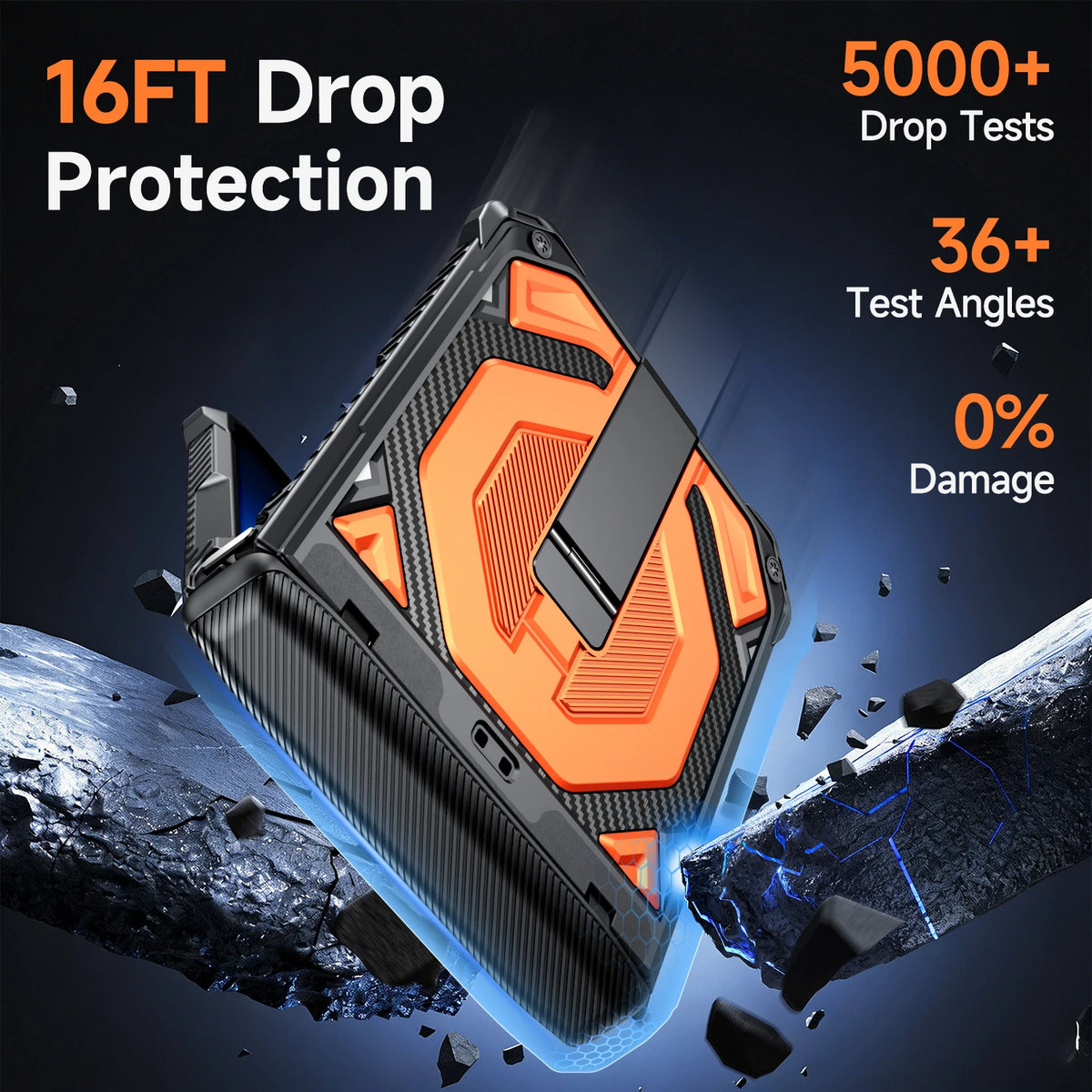 Case For Samsung Galaxy Z Flip 8 Z Flip 7 Magnetic Stand Hinge Protection Military-Grade Protection Rugged Shockproof Phone Case