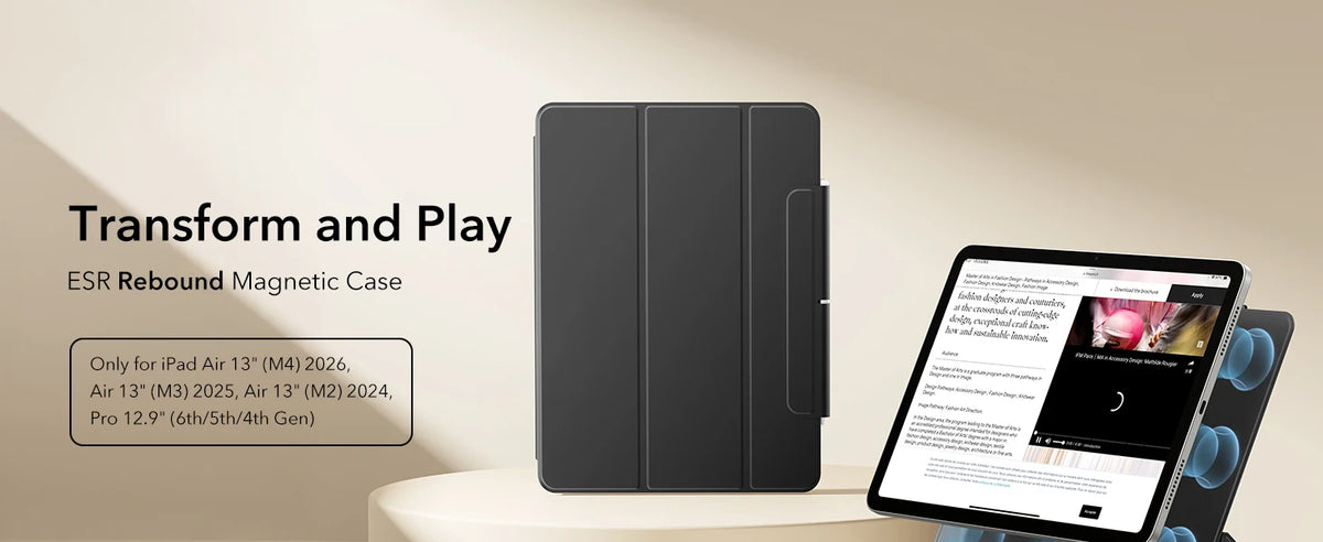 ESR for iPad Air 11 Inch Case M4/M3/M2 (2026/2025/2024) Powerful Magnetic Cover for iPad Air 5th/4th Gen (2022/2020)Auto Wake