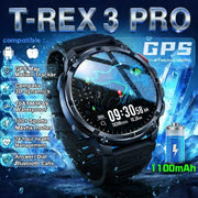 2026 New T-Rex3 Pro GPS Sports 1100mAh Smartwatch Men 120-Day Standby Clock Rugged Outdoor Sport 10ATM Waterproof Call Watches