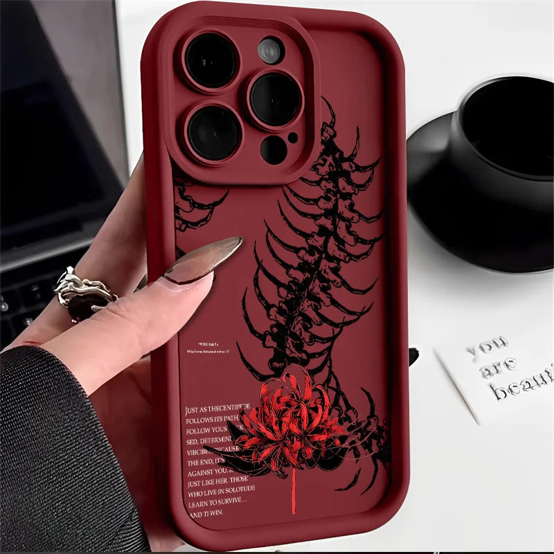 Hot Red Spider Lily T-Tokyo GhoulS Phone Case For Samsung S26 S25 S24 S23 S22 S21 S20 F06 M16 Note 20 FE Plus Ultra 4G 5G Cover