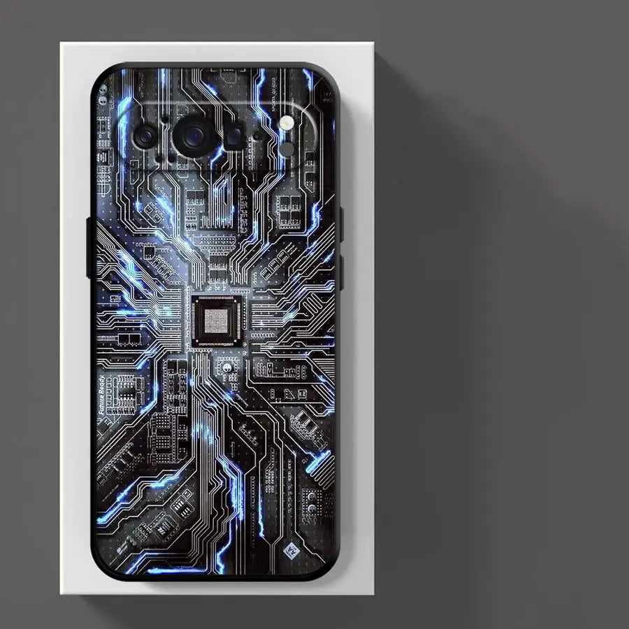 Retro Circuit Board Funda Phone Cover Case for Google Pixel 10A 9a 6a 6 7 8 Pro 8a 10 9 Pro XL 7a