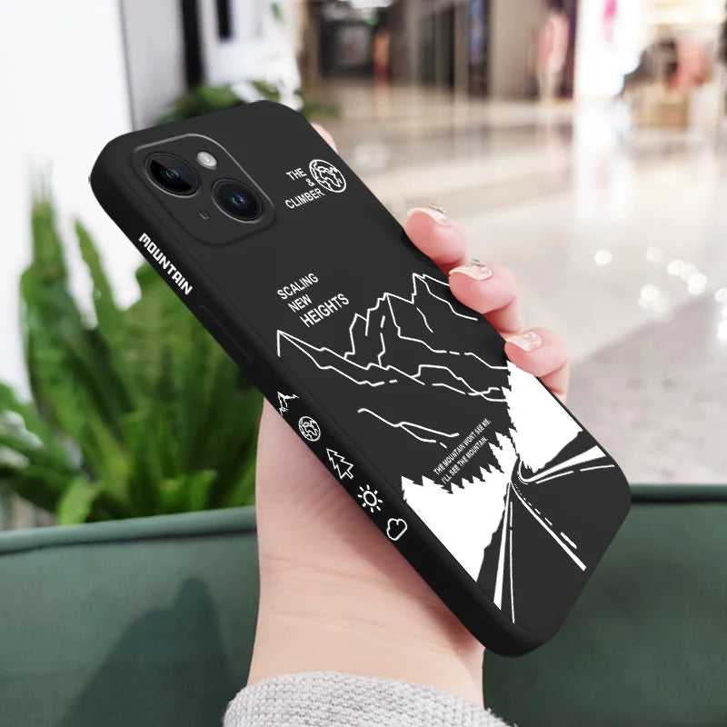Climb Mountains Phone Case For iPhone  17 Air 16E 16 15 14 13 12 11 X XR XS   Plus Pro Max Mini Silicone Cover