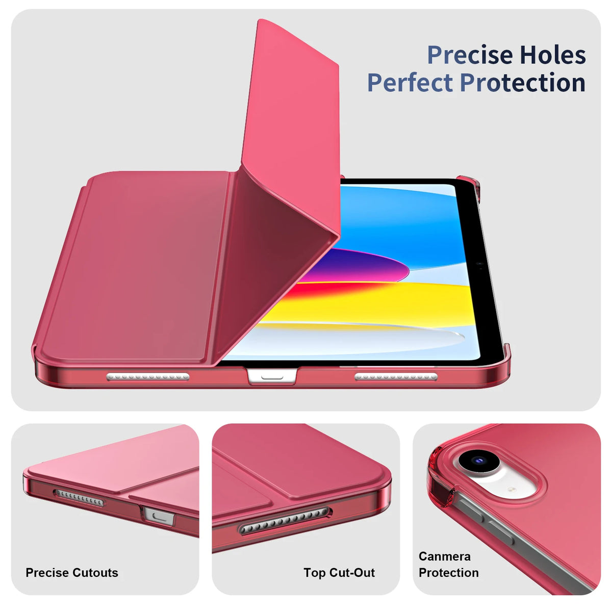 For iPad Air 11-Inch M3/M2 2025/2024,iPad Air 4/5 (2022/2020 5th/4th Generation 10.9-Inch) Case,Slim Stand Hard Back Shell Cover