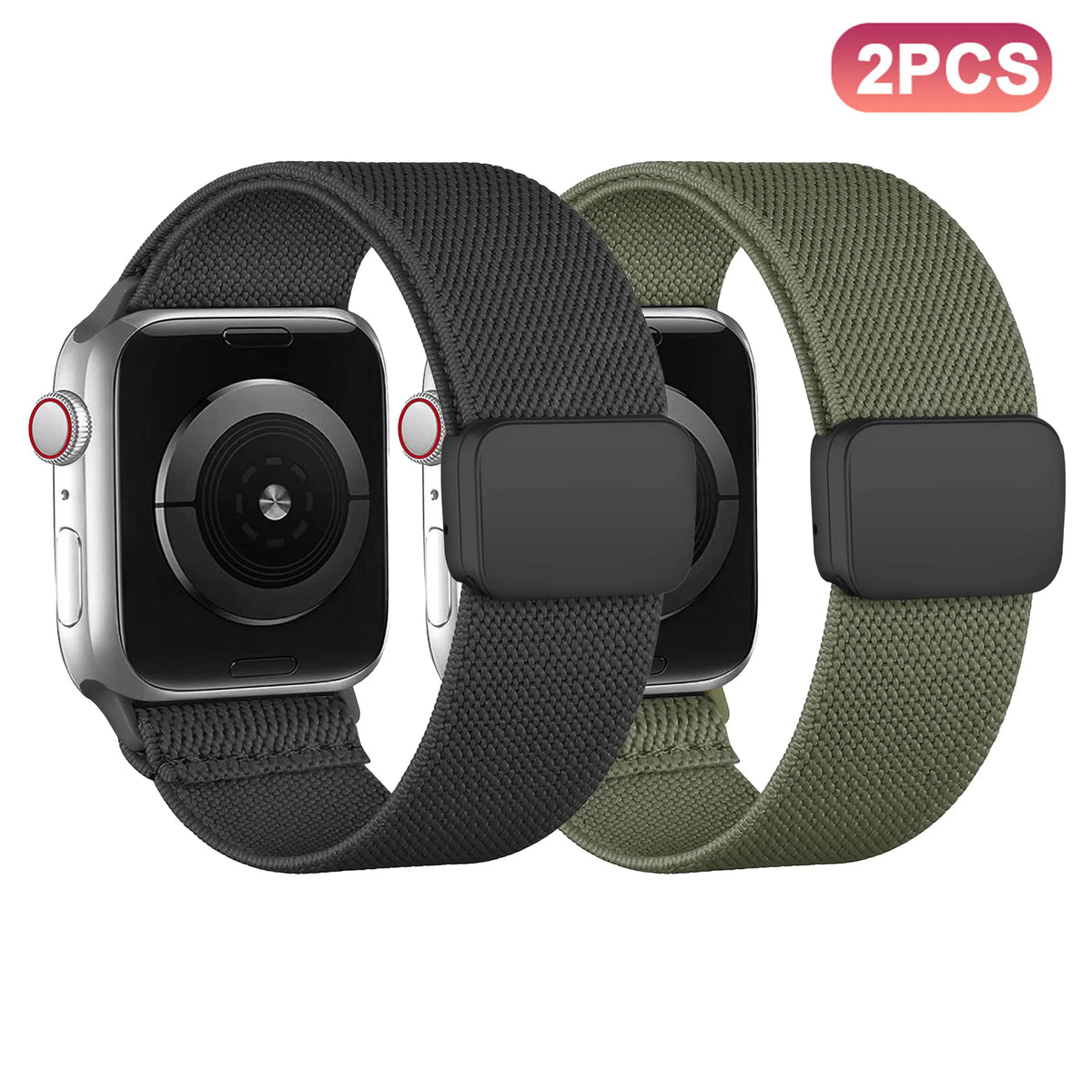 Magnetic Loop For Apple Watch Band 40mm 44mm 45mm 49mm 41mm 38 Nylon sport bracelet iwatch ultra 4 3 2 Series 12 11 10 9 8 se