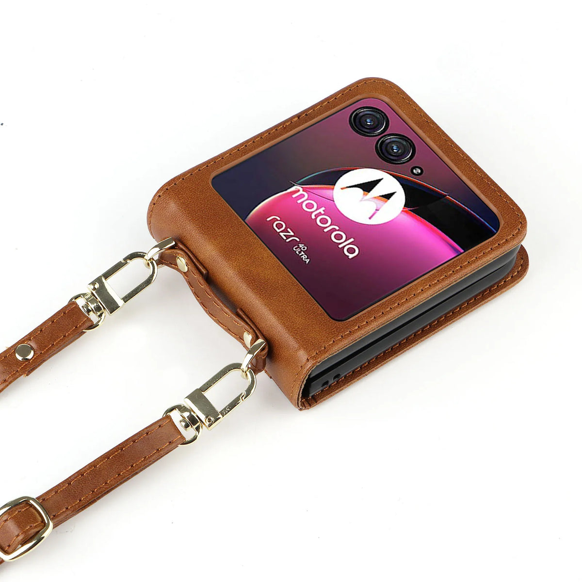Leather Case For Motorola Razr 70 60 50 Ultra Moto Razr 40 Razr+ 2026 2025 2024 2023 Wallet Cover With Lanyard Card Holder Coque