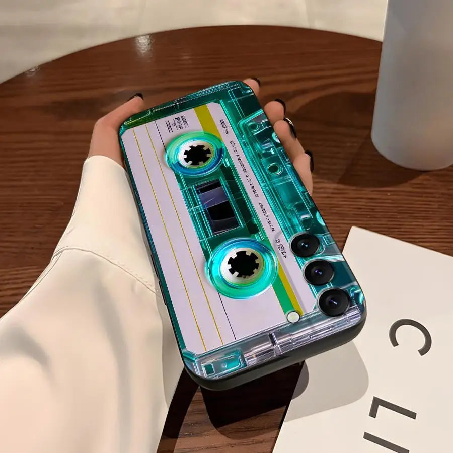 Unique Cassette Tape Creative Case for Samsung Galaxy S26 Ultra S23 Note 8 9 10 20 Ultra S9 S10 S24 Plus S25 Edge S21 FE S20