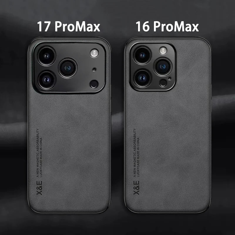Luxury Leather Phone Case For iPhone 17 16 15 14 11 13 12 Pro Max 17 Air 16e 13 Mini Shockproof Cover For iPhone 15 14 16 Plus