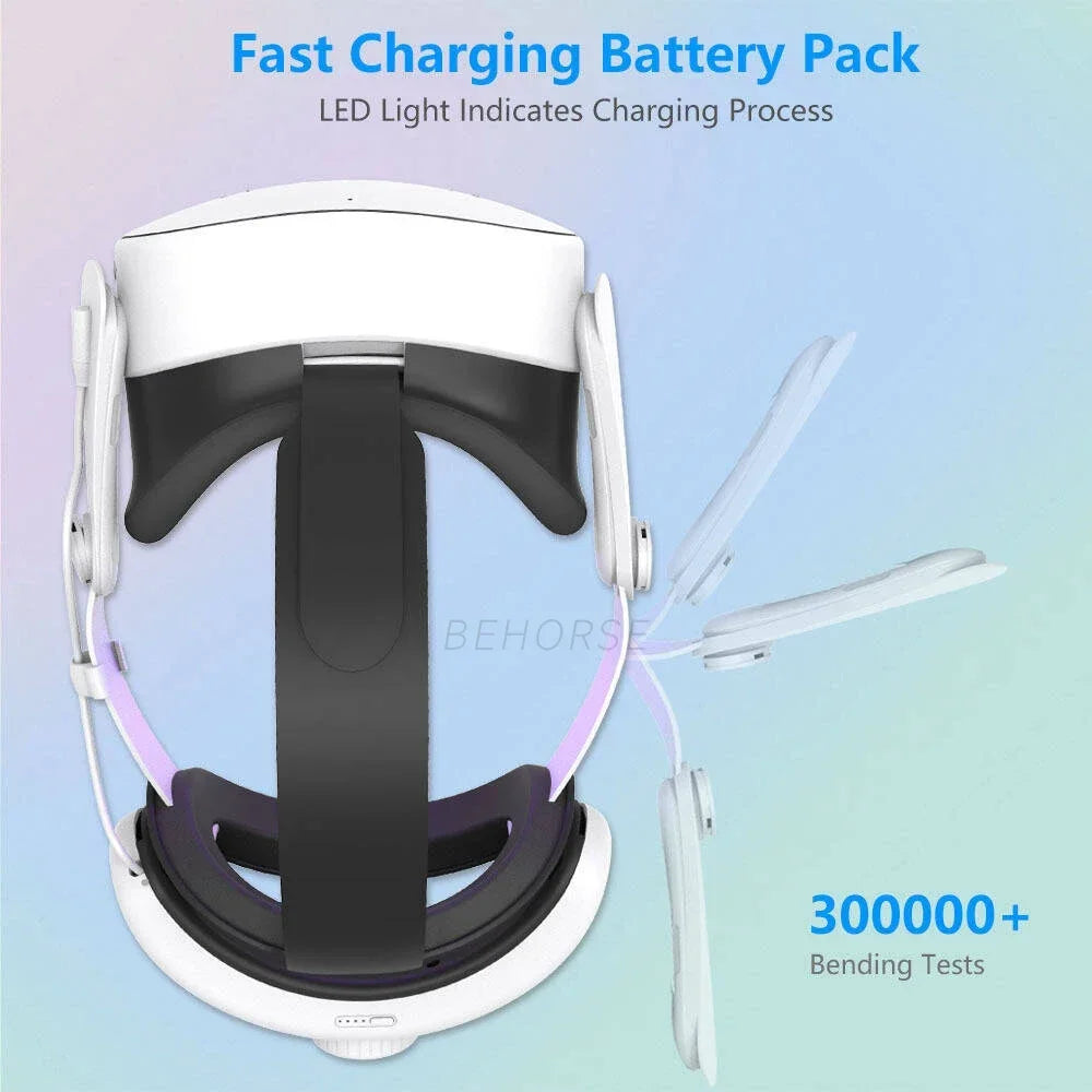 RGB Head Strap 12000mAh Battery Head Strap Compatible for Meta Quest 3/3s, Head Strap Battery VR Accessory for Meta Quest 3